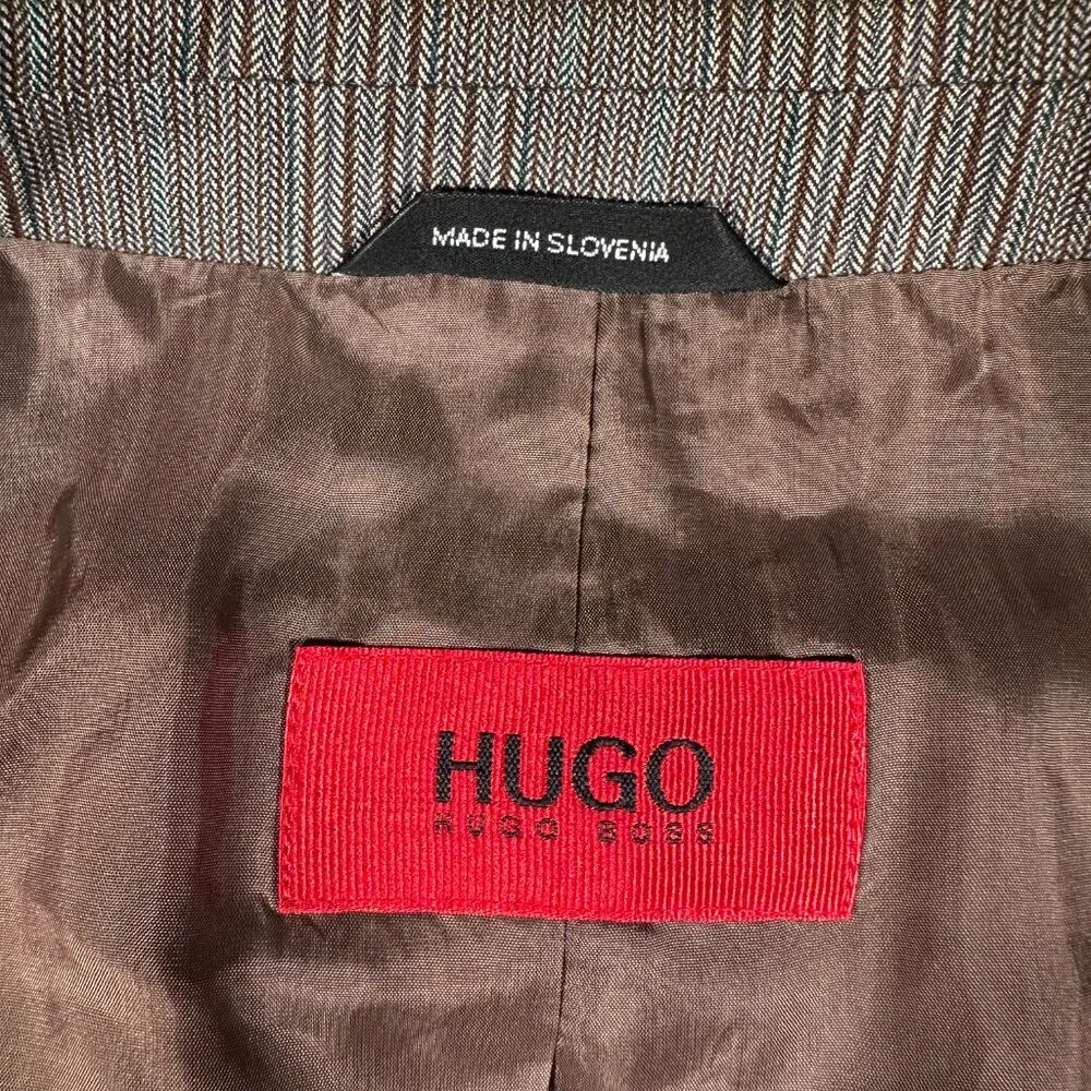 Hugo Boss Aamon Blazer Men Size 44R Two-Button Jacket Cotton Blend Made Slovenia - Picture 14 of 16